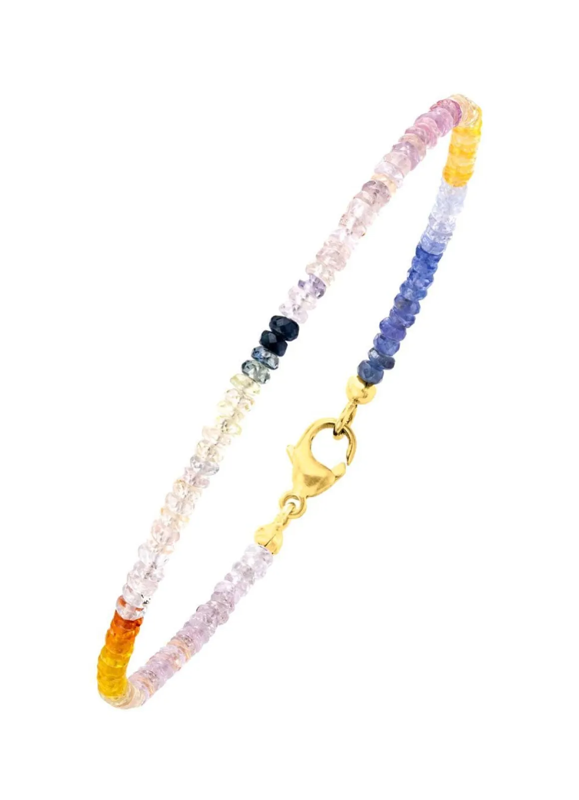 Edles Armband mit echt Safir in Multicolor