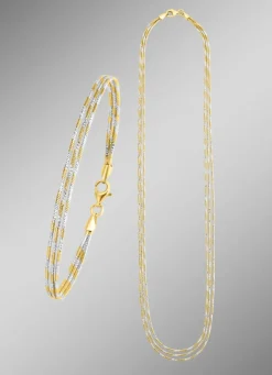 Edles Schmuck-Set in Bicolor, 2-teilig