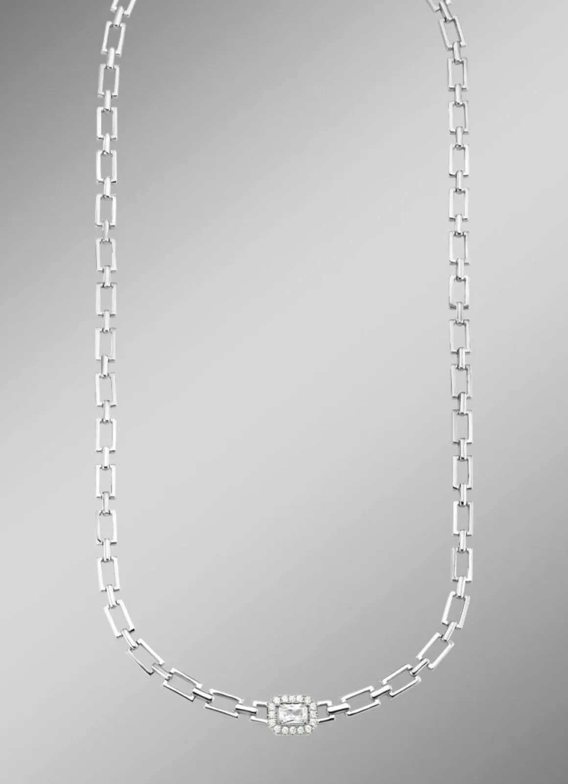 Elegante Halskette mit synth. Zirkonia