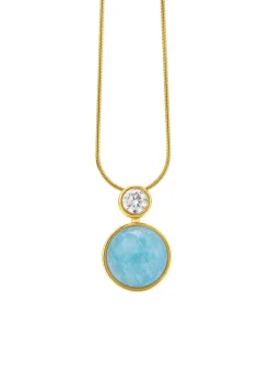 Elegante Raffinesse: Anhänger mit echtem, blauem Chalcedon