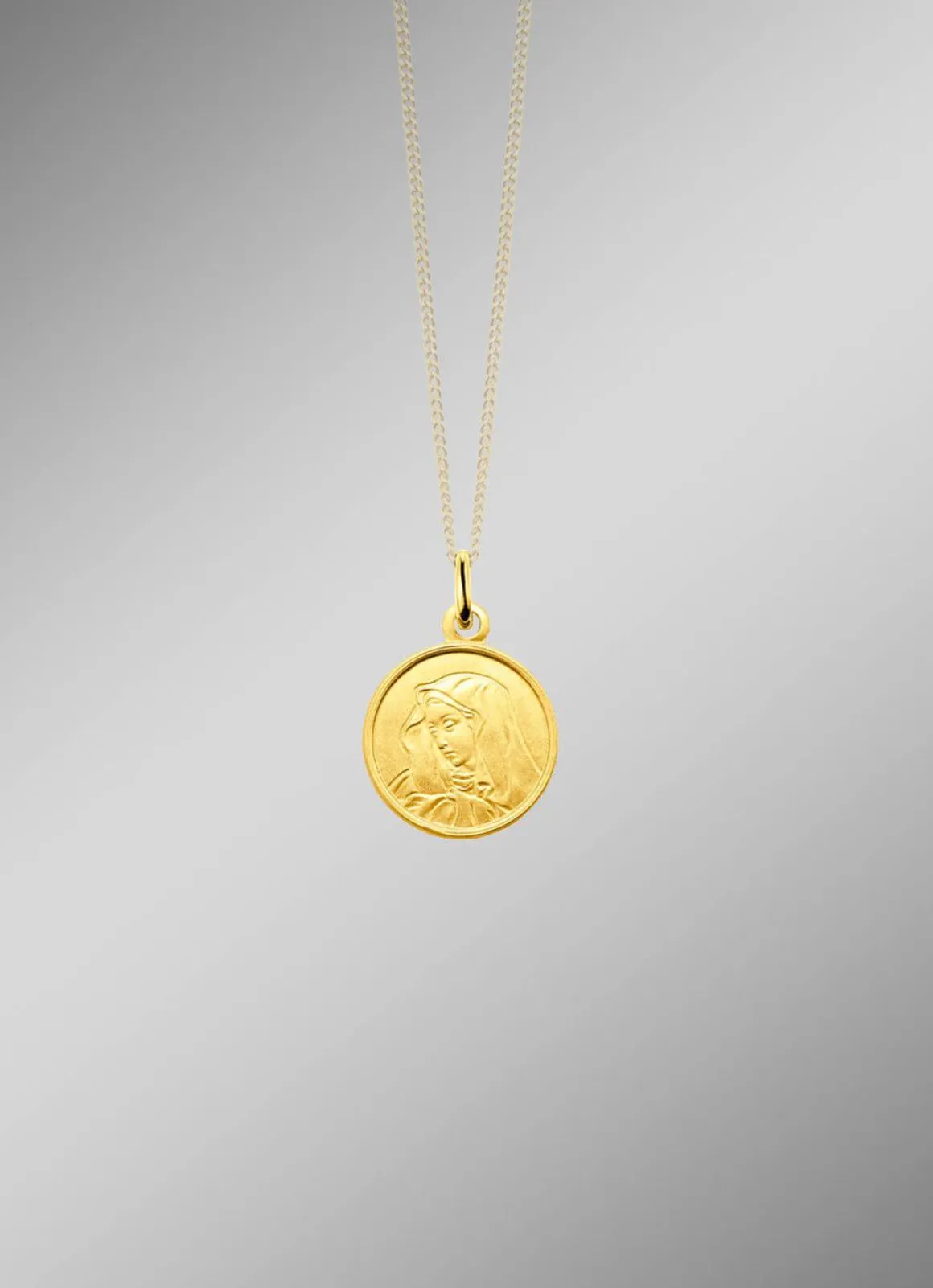 Eleganter Madonna-Anhänger aus Gold 585/- fein