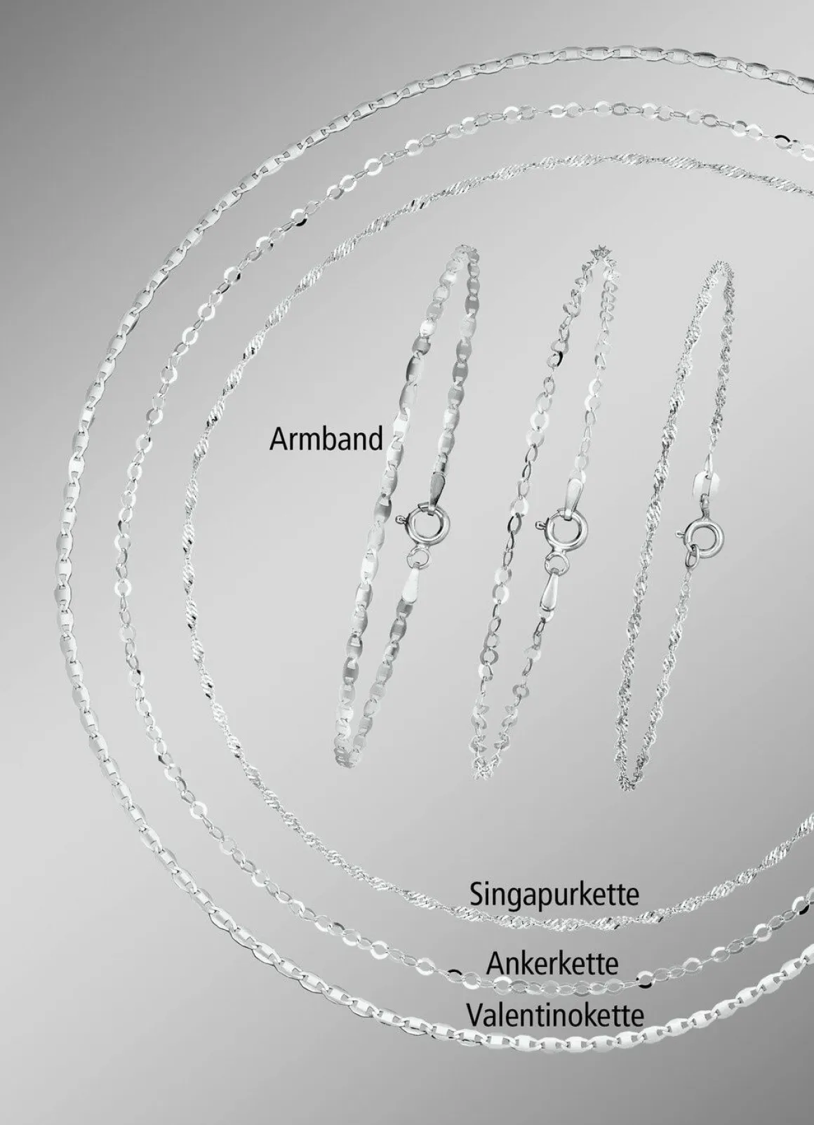 Elegantes 6-teiliges Schmuck-Set aus Silber