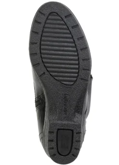 ELENA EDEN Schnür-Stiefelette mit umschlagbarem Lammfellkragen