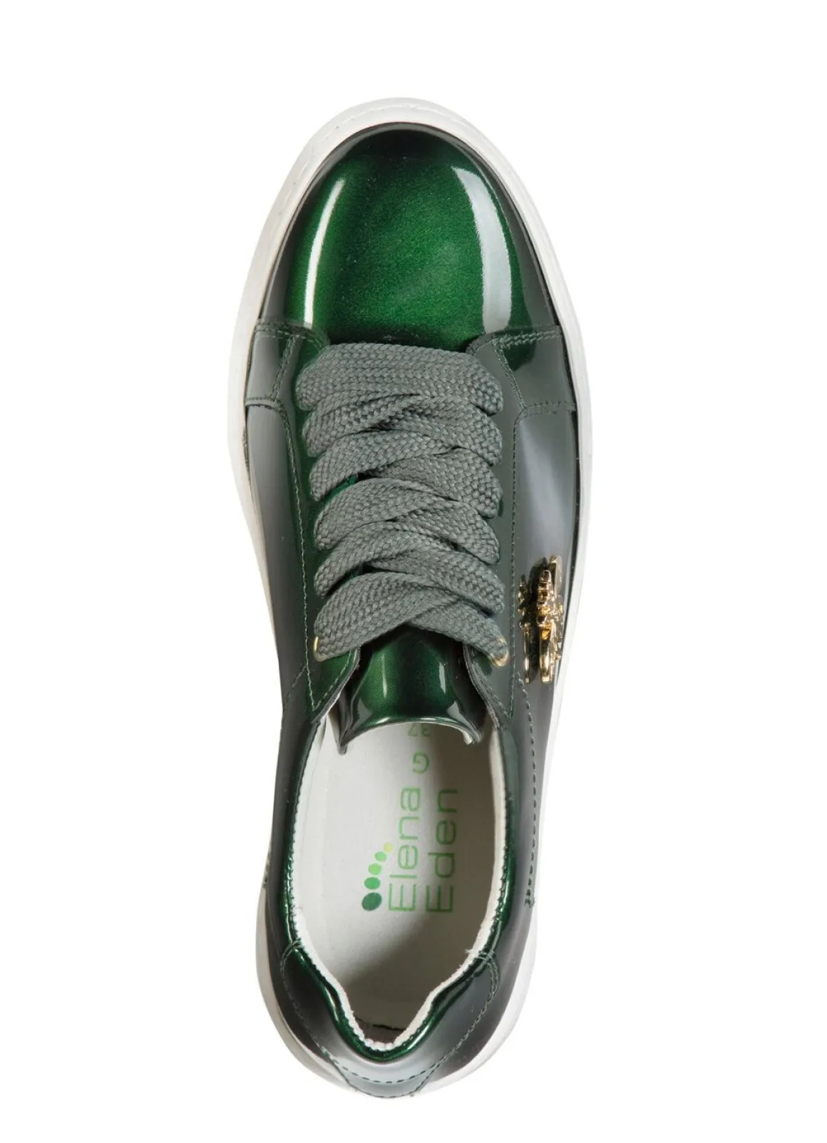 ELENA EDEN Sneaker aus Lackleder mit edlem Metallschmuck