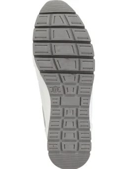 ELENA EDEN Sneaker aus Nappaleder und silbergrau geprägtem Veloursleder