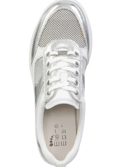 ELENA EDEN Sneaker aus Nappaleder und luftigem Textil in Netzoptik