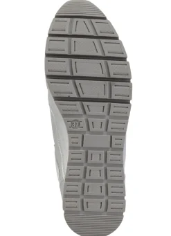 ELENA EDEN Sneaker aus Nappaleder und silbergrau geprägtem Veloursleder