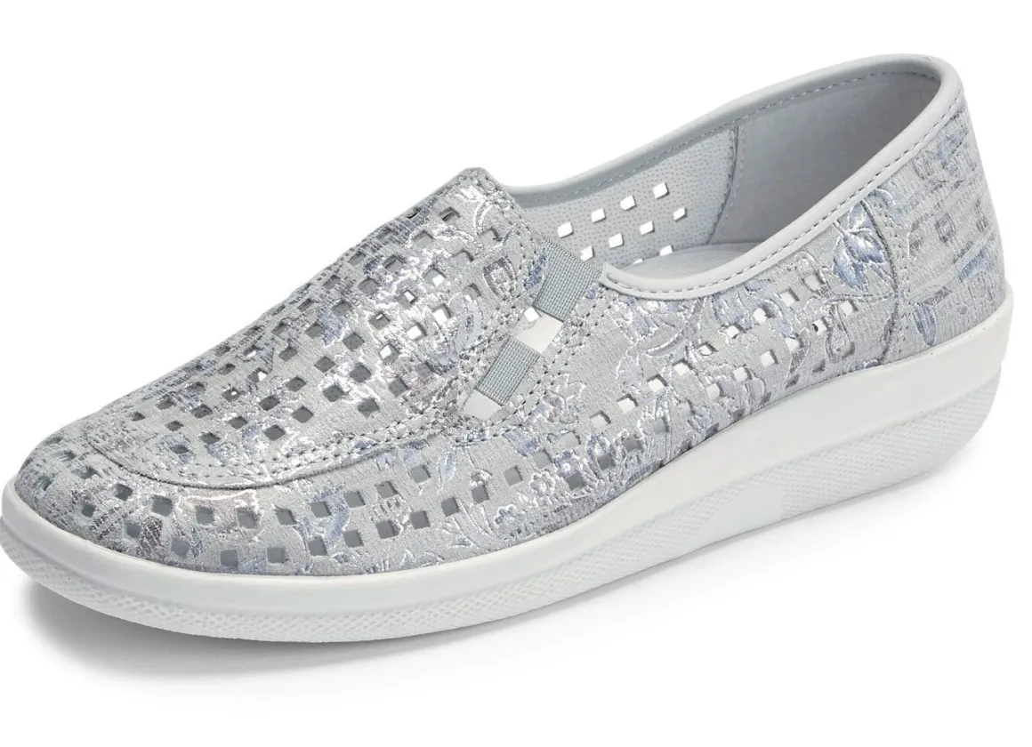 ELENA EDEN, sommerliche Damen-Slipper, Weite G, mit herausnehmbarem Fußbett
