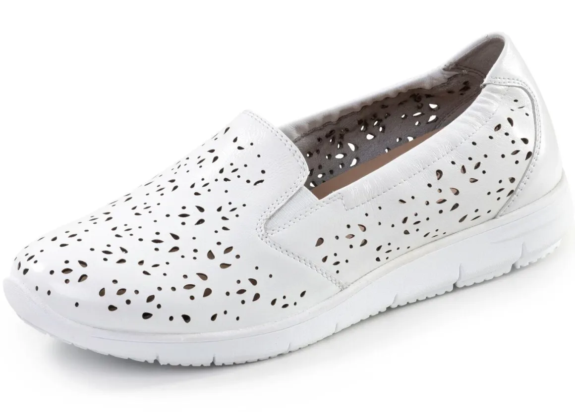 ELENA EDEN, sommerliche Damen-Slipper, Weite G, mit herausnehmbarem Fußbett