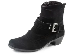 ELENA EDEN Stiefelette mit flotter Raffung und Zier-Schließe