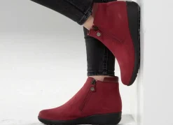 ELENA EDEN Stiefelette mit Nappaleder-Besatz