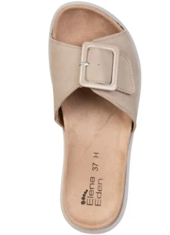 ELENA EDEN, stylische Damen-Pantoletten, Weite H, mit herausnehmbarem Fußbett
