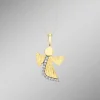 Engel-Anhänger aus Gold mit Zirkonia
