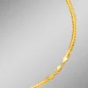 Enge und flache Panzerkette oder -armband aus Gold