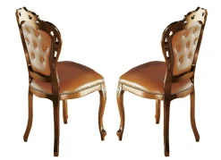 Esszimmer-Stühle und Sessel mit Lederbezug