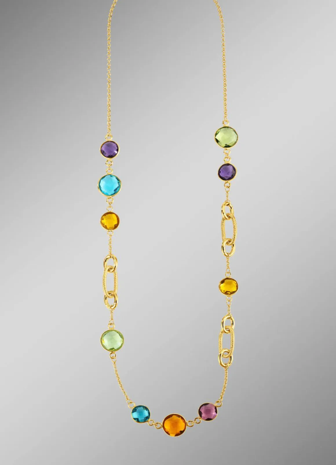 Farbenfrohe Eleganz: Halskette mit Quarzen