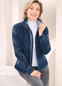 Fleecejacke in Strickoptik