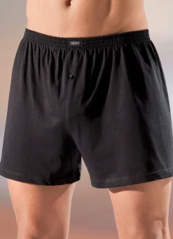 Fünferpack Boxershorts aus BIO-Baumwolle mit Eingriff, uni und meliert