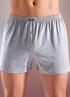 Fünferpack Boxershorts aus BIO-Baumwolle mit Eingriff, uni und meliert