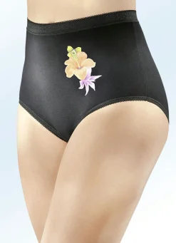 Fünferpack Slips mit Blumenmotiv