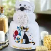 Frottier-Katze mit Motiv von der Künstlerin Rosina Wachtmeister