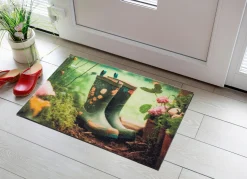 Fußmatte Gummistiefel mit rutschhemmender Rückseite