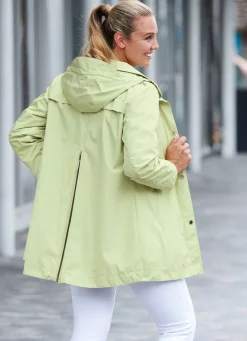 Funktions-Longjacke mit abnehmbarer Kapuze