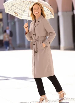 Funktions-Trenchcoat mit Gürtel.