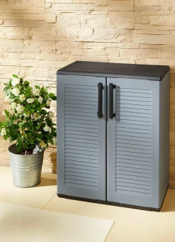 Gartenschrank in Lamellenoptik