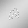 Gedrehte Creolen in edlem Silber 925/- fein