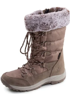 Gefütterte Damen-Stiefel, Winterschuhe, mit Reißverschluss