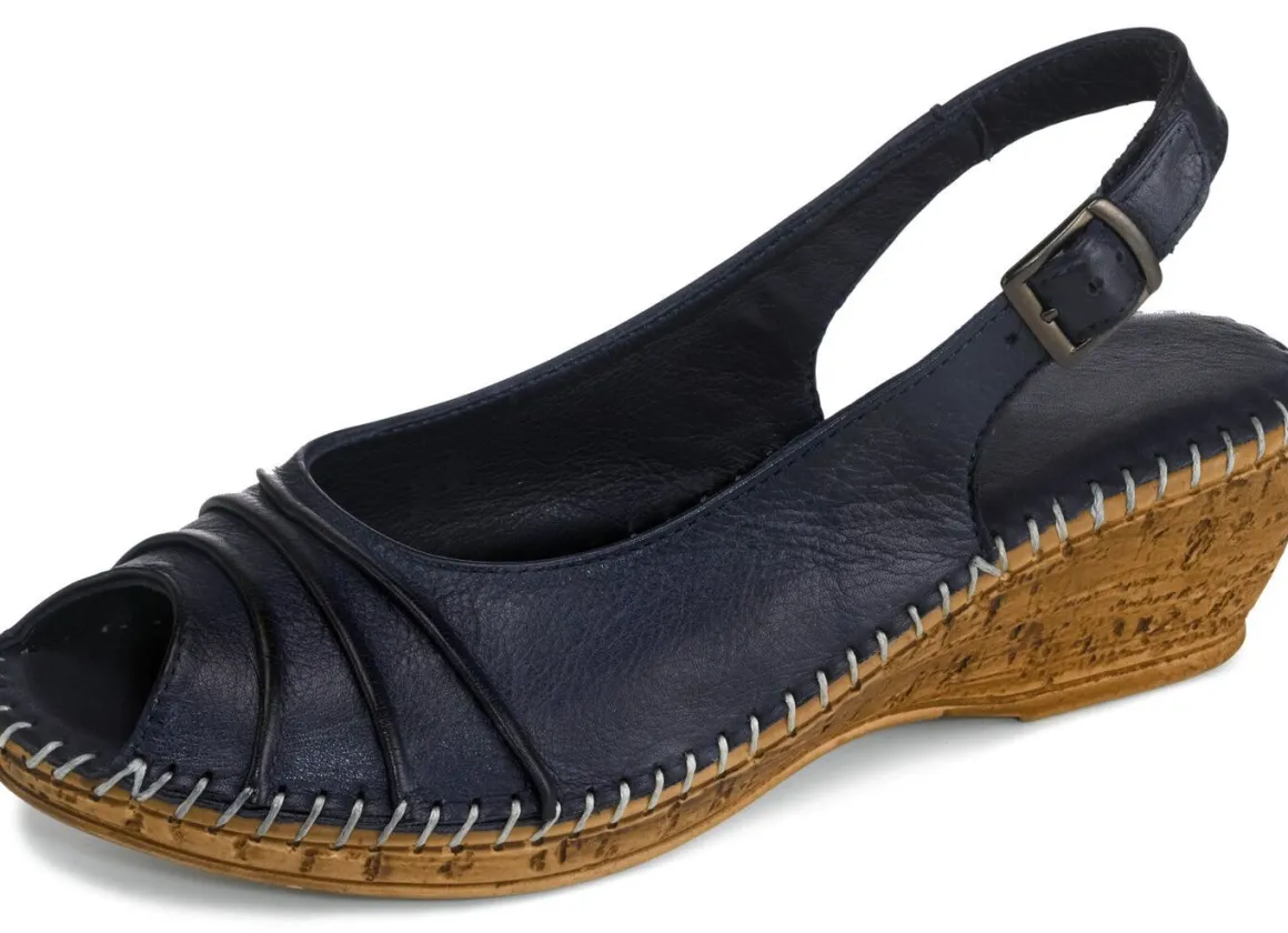 Gemini, schicke Damen-Sandaletten, Weite G, mit Gummizug