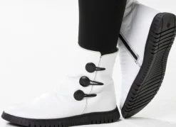 Gemini Stiefelette mit Raffung und dekorativen Knöpfen