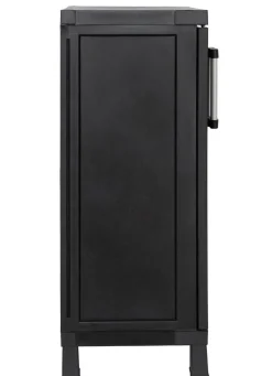 Geräteschrank Garage mit Holzlamellen-Effekt
