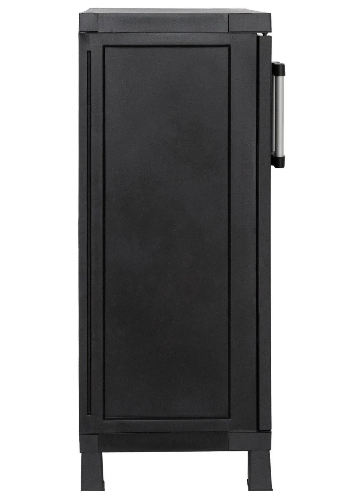 Geräteschrank Garage mit Holzlamellen-Effekt
