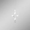 Glänzend/mattiert: schicker Kreuz-Anhänger