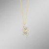 Halskette im Blumen-Design, 10 Brillanten, 22 Diamanten