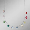 Halskette mit bunten Swarovski®-Kristallen