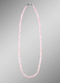 Halskette mit echtem Rosenquarz