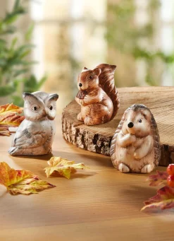 Herbstfiguren aus Keramik im 3er-Set