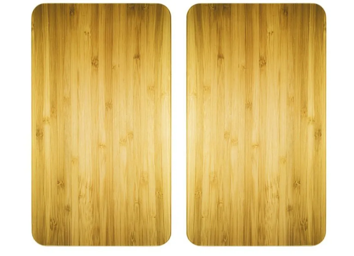 Herdabdeckplatten in Holzoptik, 2er-Set