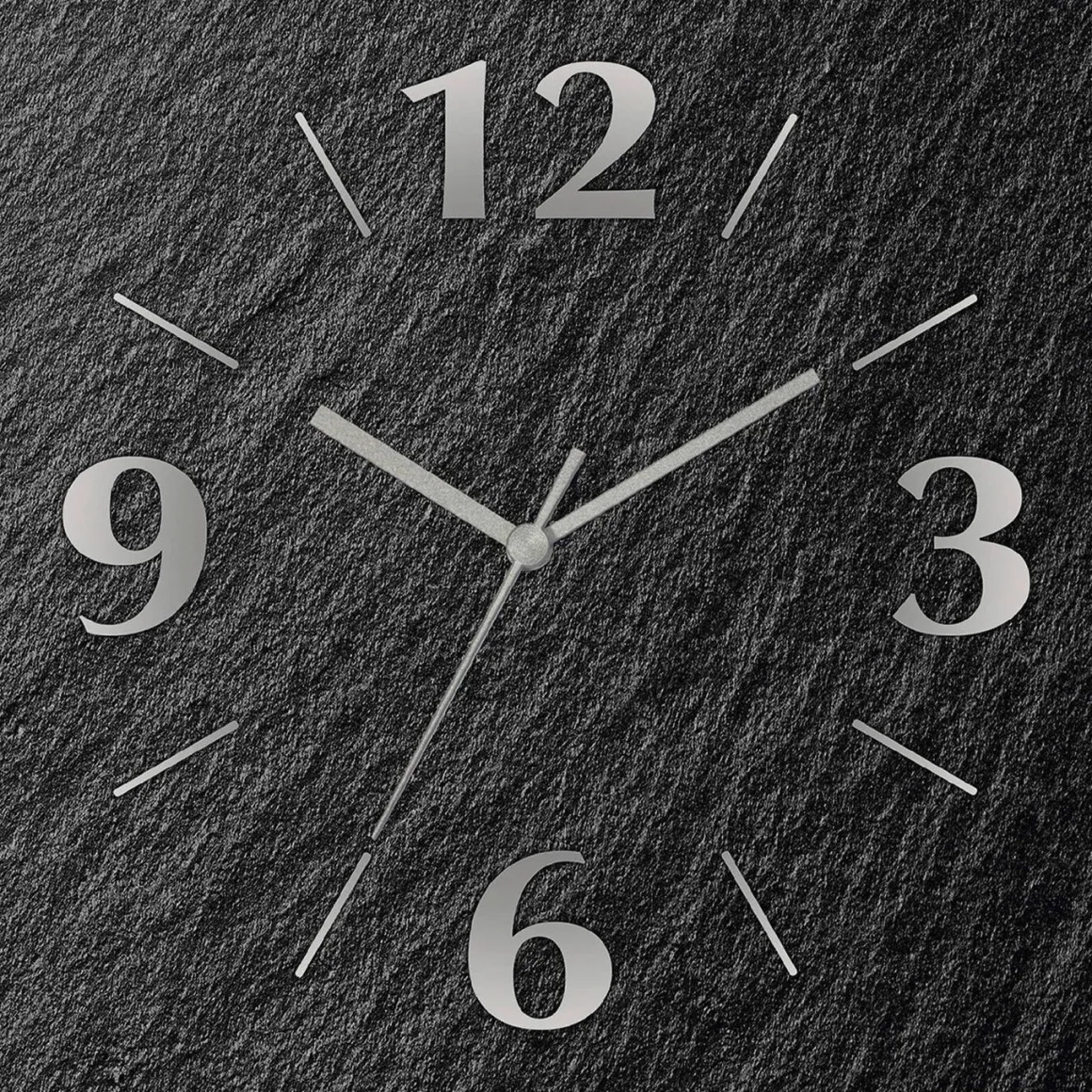 Hochwertige Wanduhr in Schiefer-Optik