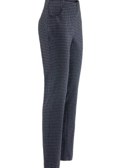 Hose mit trendiger Hahnentritt-Dessinerung