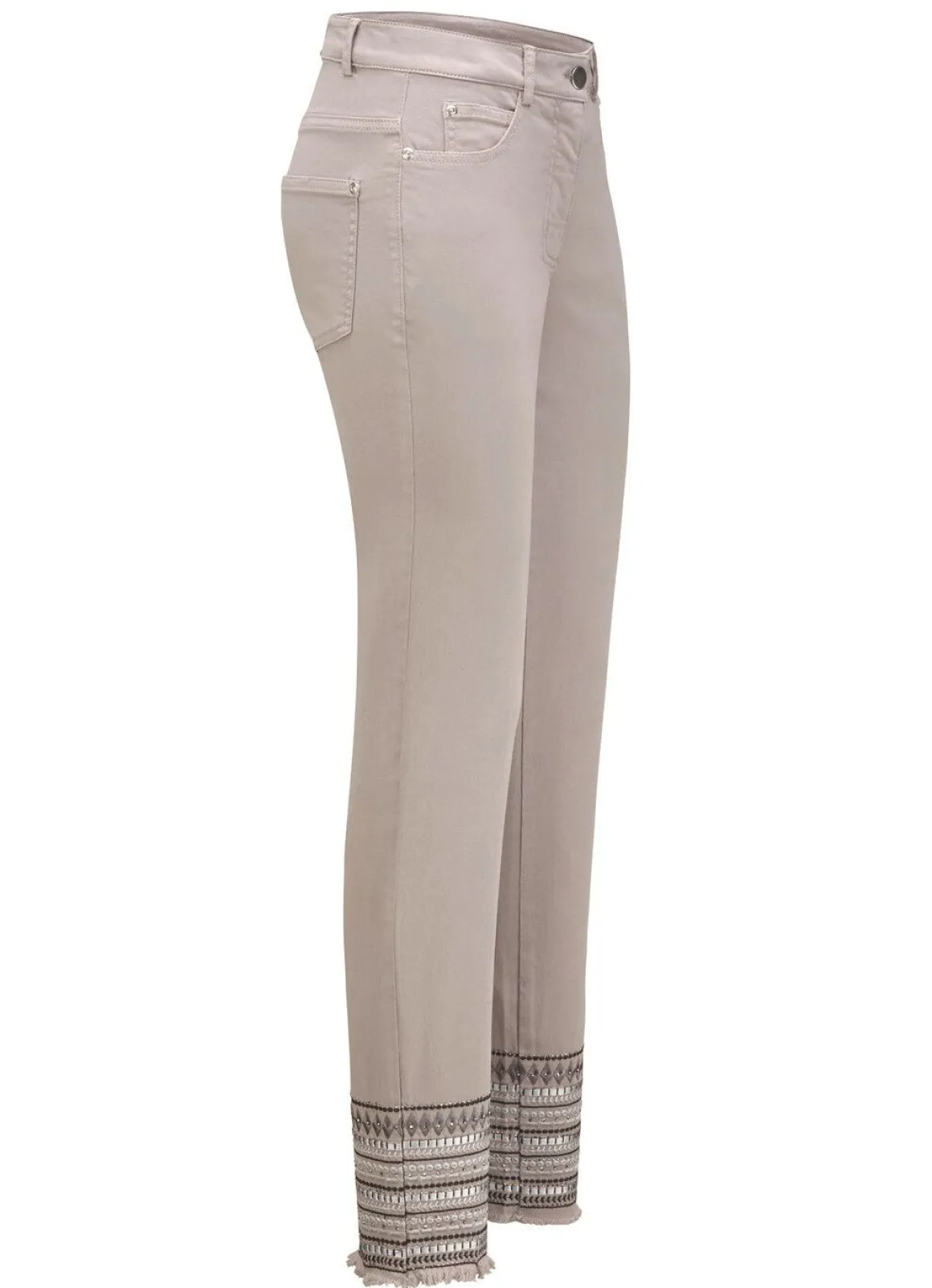 Hose mit aufwendiger Stickerei im Ethno-Stil