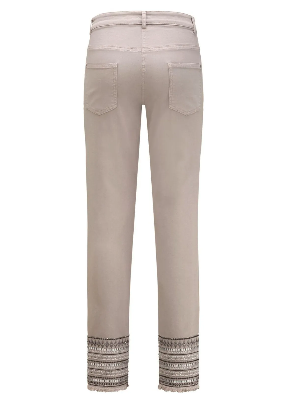 Hose mit aufwendiger Stickerei im Ethno-Stil