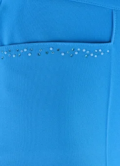 Hose mit funkelndem Perlen- und Glitzersteinchenbesatz