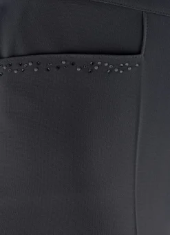 Hose mit funkelndem Perlen- und Glitzersteinchenbesatz