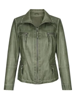 Jacke aus Lederimitat