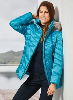Jacke mit abnehmbarem Kunstpelz-Besatz