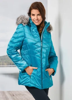 Jacke mit abnehmbarem Kunstpelz-Besatz
